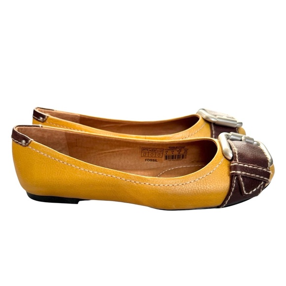 Fossil Shoes - NWOB Fossil Yellow and Brown Flats & Loafers with Minimalist Design